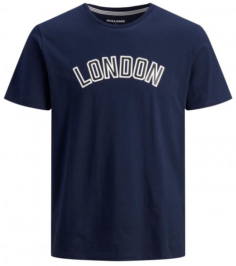 Jack & Jones JJCITY T-Shirt Navy - T-shirts - T-shirts Homme Grande Taille