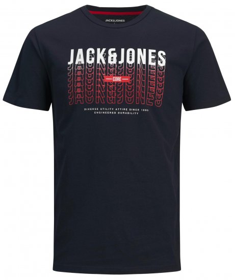 Jack & Jones JJCYBER T-Shirt Navy - T-shirts - T-shirts Homme Grande Taille