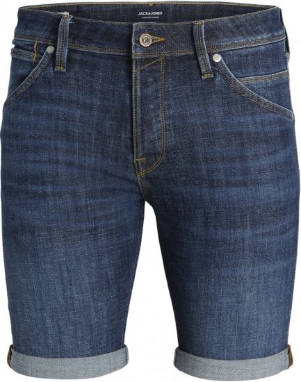 Jack & Jones Rick Fox Shorts GE 237 Blue Denim - Shorts - Shorts hommes grande taille