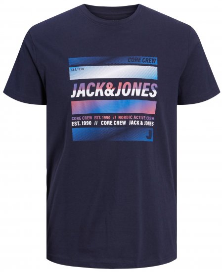 Jack & Jones JCOARC T-Shirt Navy - T-shirts - T-shirts Homme Grande Taille