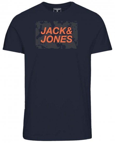 Jack & Jones JCOLAUGE T-Shirt Navy - T-shirts - T-shirts Homme Grande Taille