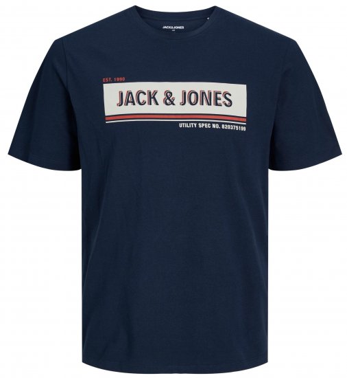 Jack & Jones JCOADAM T-Shirt Navy - T-shirts - T-shirts Homme Grande Taille