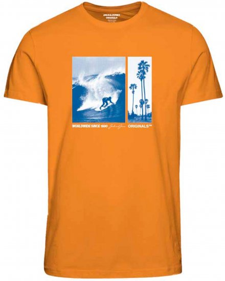 Jack & Jones JORBOOSTER T-Shirt Iceland Poppy - T-shirts - T-shirts Homme Grande Taille