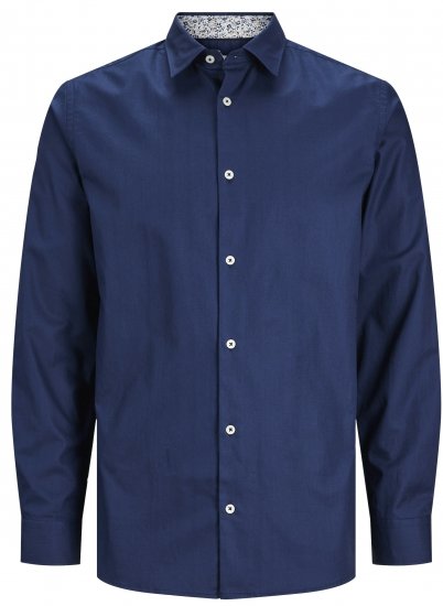 Jack & Jones JPRBLANORDIC DETAIL Shirt Perfect Navy - Chemises - Chemises Grandes Tailles Hommes