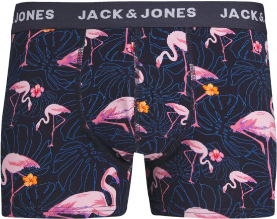 Jack & Jones JACPINK FLAMINGO TRUNKS 5 PACK Navy Blazer - Sous-vêtements & bain - Sous-vêtements Grande Taille