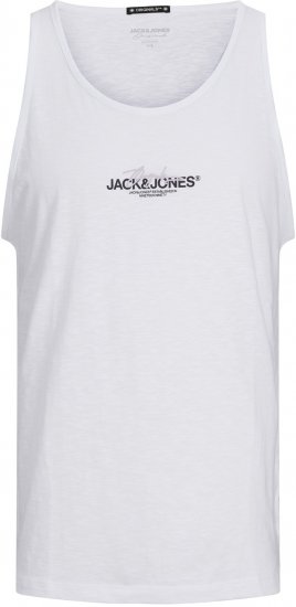 Jack & Jones JORARUBA BRANDING TANK TOP Bright White - T-shirts - T-shirts Homme Grande Taille