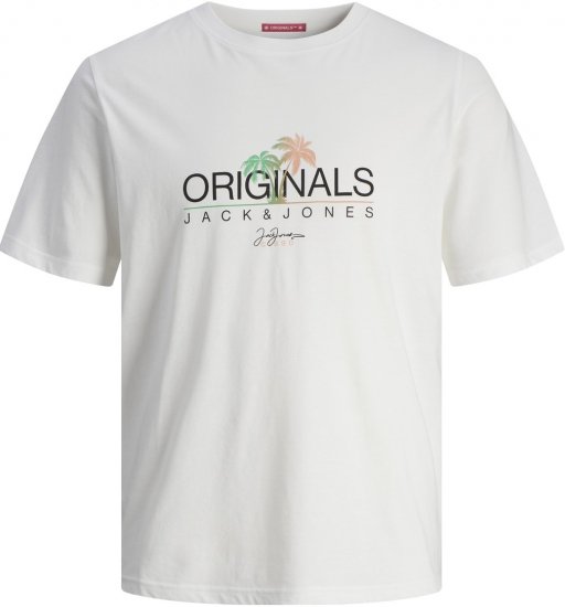Jack & Jones JORCASEY T-Shirt Crew Neck Bright White - T-shirts - T-shirts Homme Grande Taille