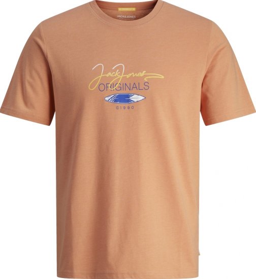 Jack & Jones JORCASEY T-Shirt Crew Neck Canyon Sunset - T-shirts - T-shirts Homme Grande Taille