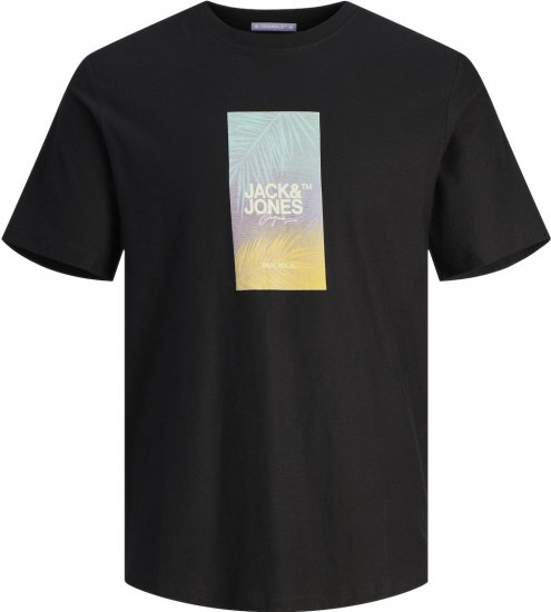 Jack & Jones JORARUBA Sunset Branding T-shirt Black - T-shirts - T-shirts Homme Grande Taille