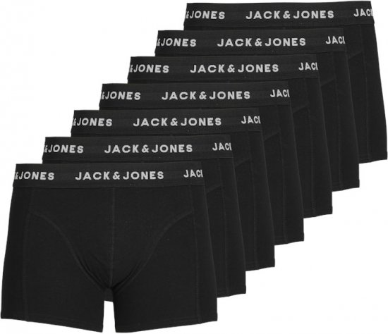 Jack & Jones HUEY Trunks 7-Pack Black - Sous-vêtements & bain - Sous-vêtements Grande Taille