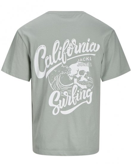 Jack & Jones Zekiel Crew Neck T-Shirt Iceberg Green - T-shirts - T-shirts Homme Grande Taille