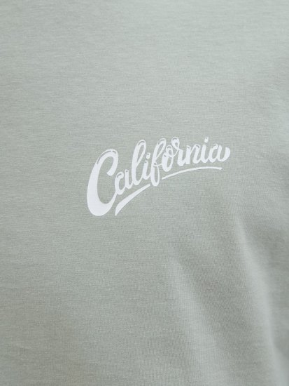 Jack & Jones Zekiel Crew Neck T-Shirt Iceberg Green - T-shirts - T-shirts Homme Grande Taille