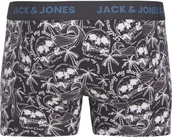 Jack & Jones Damon Skull Trunks 3-Pack Black - Sous-vêtements & bain - Sous-vêtements Grande Taille