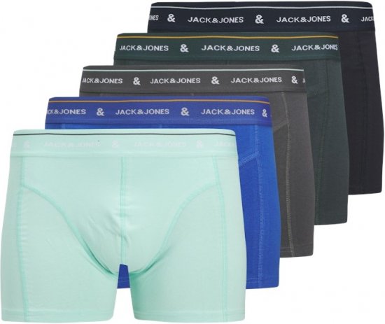 Jack & Jones Ron Soldi Trunks 5-Pack Grey - Sous-vêtements & bain - Sous-vêtements Grande Taille