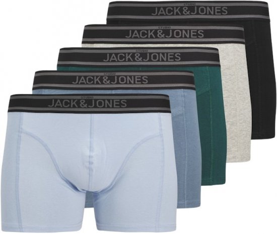 Jack & Jones Kyle Solid Trunks 5-Pack Deep Teal - Sous-vêtements & bain - Sous-vêtements Grande Taille
