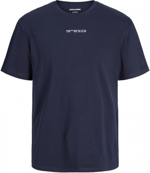 Jack & Jones Ayce Crew Neck T-Shirt Blue - T-shirts - T-shirts Homme Grande Taille