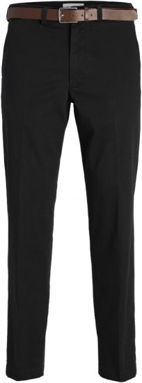 Jack & Jones Ollie Franco Chino Pants with Belt Black - Jeans et pantalons - Jeans et Pantalons grande taille 