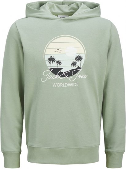 Jack & Jones Palm Hoodie Iceberg Green - Sweatshirts & hoodies - Sweatshirts/Hoodies grande taille homme