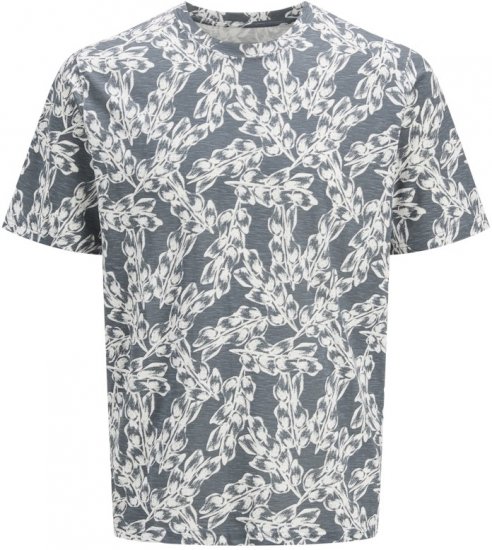 Jack & Jones Split AOP Crew Neck T-Shirt Grey - T-shirts - T-shirts Homme Grande Taille