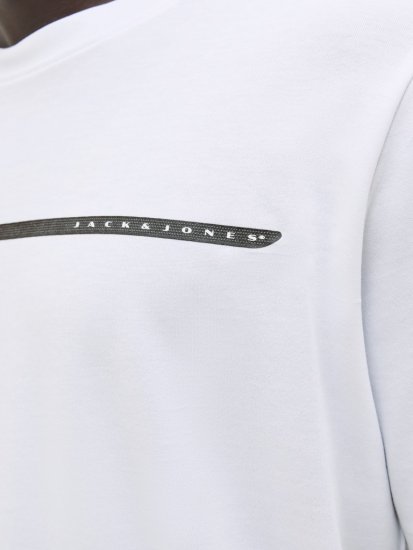 Jack & Jones FUSION Full Branding T-Shirt Bright White - T-shirts - T-shirts Homme Grande Taille
