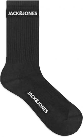 Jack & Jones BASIC LOGO Tennis Socks 5-Pack Black - Sous-vêtements & Bain - Sous-vêtements Grande Taille
