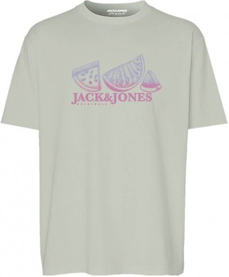 Jack & Jones Split Gradient Crew Neck T-Shirt Green - T-shirts - T-shirts Homme Grande Taille