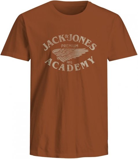 Jack & Jones Freddy Crew Neck T-Shirt Bombay Brown - T-shirts - T-shirts Homme Grande Taille