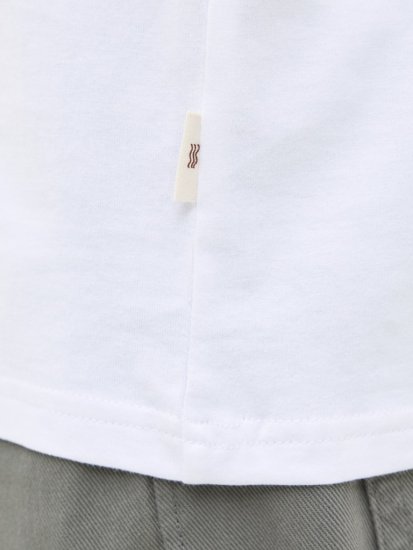 Jack & Jones Vira Branding Crew Neck T-Shirt Bright White - T-shirts - T-shirts Homme Grande Taille