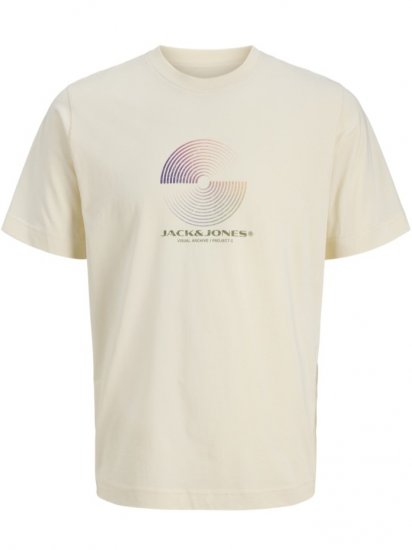 Jack & Jones Calma Crew Neck T-Shirt Sweet Corn - T-shirts - T-shirts Homme Grande Taille