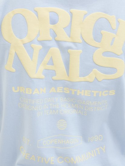 Jack & Jones Tavira Type Crew Neck T-Shirt Skyway - T-shirts - T-shirts Homme Grande Taille