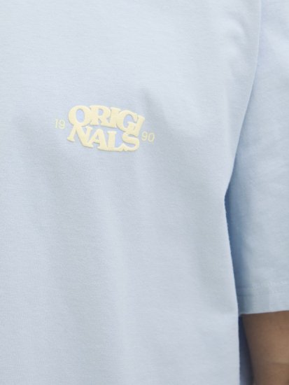 Jack & Jones Tavira Type Crew Neck T-Shirt Skyway - T-shirts - T-shirts Homme Grande Taille