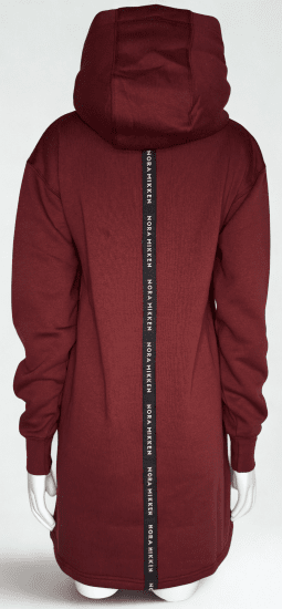 Nora Mikken KADRI WHITE Long Hoodie Burgundy - Sweatshirts & hoodies - 