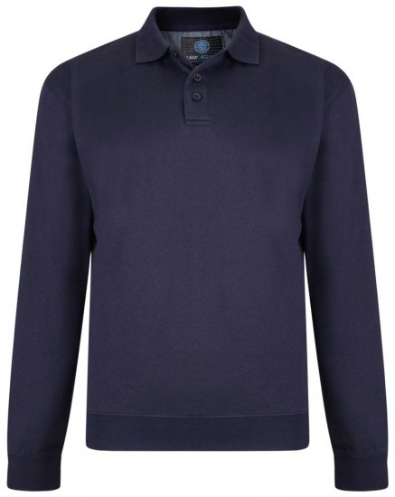 Kam Jeans Collar Sweatshirt Navy - Sweatshirts & hoodies - Sweatshirts/Hoodies grande taille homme