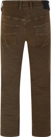 Kam Jeans 264 Slub Weave 5 Pocket Stretch Pants Brown - Jeans et pantalons - Jeans et Pantalons grande taille 