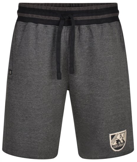 Kam Jeans 327 Jersey Shorts Charcoal - Pantalons/shorts de survêtement - Survêtement/jogging grandes tailles