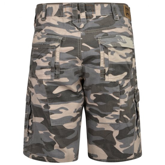Kam Jeans 329 Short Charcoal Camo - Shorts - Shorts hommes grande taille