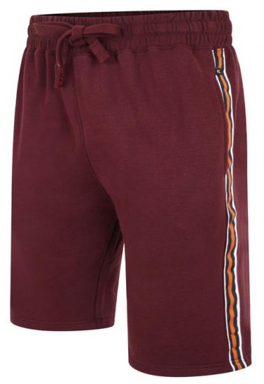 Kam Jeans 3300 Jog Shorts with Side Tape Burgundy - Pantalons/shorts de survêtement - Survêtement/jogging grandes tailles
