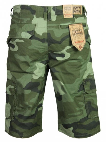 Kam Jeans 330 Cargoshorts Camo - Shorts - Shorts hommes grande taille