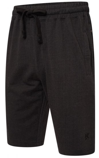 Kam Jeans 3307 Terry Herringbone Sweatshorts Charcoal - Pantalons/shorts de survêtement - Survêtement/jogging grandes tailles