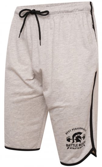 Kam Jeans 3308 Gym Jog Shorts Grey - Pantalons/shorts de survêtement - Survêtement/jogging grandes tailles