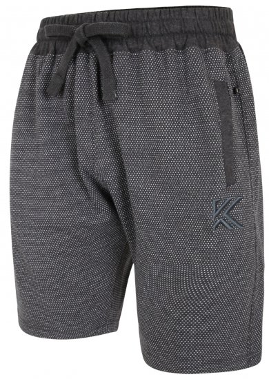 Kam Jeans 3310 Dobby Print Jog Shorts Charcoal - Pantalons/shorts de survêtement - Survêtement/jogging grandes tailles
