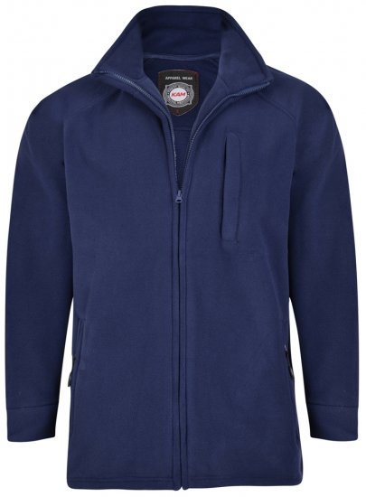Kam Jeans 437 Fleece Jacket Navy - Sweatshirts & hoodies - Sweatshirts/Hoodies grande taille homme