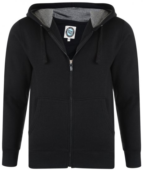 Kam Jeans Hoodie Black TALL SIZES - VÊTEMENTS HOMME MT-6XLT - Vêtements Tall Homme