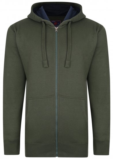 Kam Jeans Hoodie Olive Green - Sweatshirts & hoodies - Sweatshirts/Hoodies grande taille homme