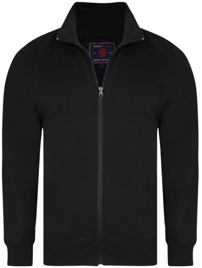 Kam Jeans Full-Zip Sweatshirt Black - Sweatshirts & hoodies - Sweatshirts/Hoodies grande taille homme