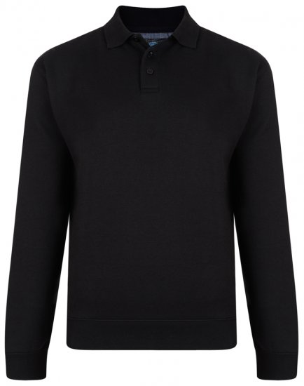 Kam Jeans Collar Sweatshirt Black - Sweatshirts & hoodies - Sweatshirts/Hoodies grande taille homme