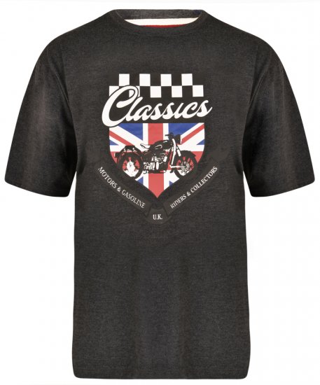 Kam Jeans 5280 T-shirt Charcoal - T-shirts - T-shirts Homme Grande Taille