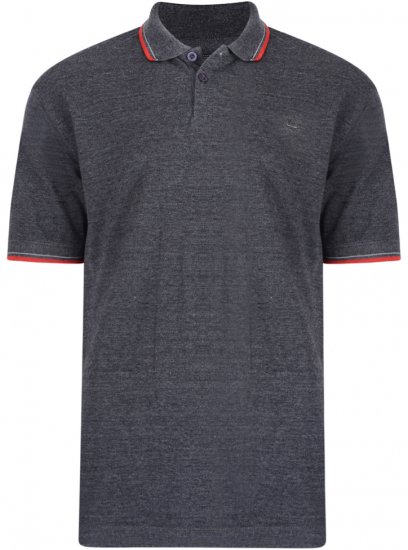Kam Jeans 5289 Polo Charcoal - Polos - Polos homme grande taille