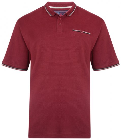 Kam Jeans 5291 Polo Burgundy - Polos - Polos homme grande taille