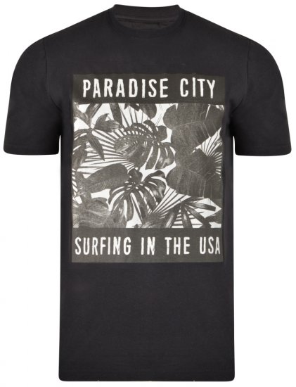 Kam Jeans 5300 T-shirt Black - T-shirts - T-shirts Homme Grande Taille